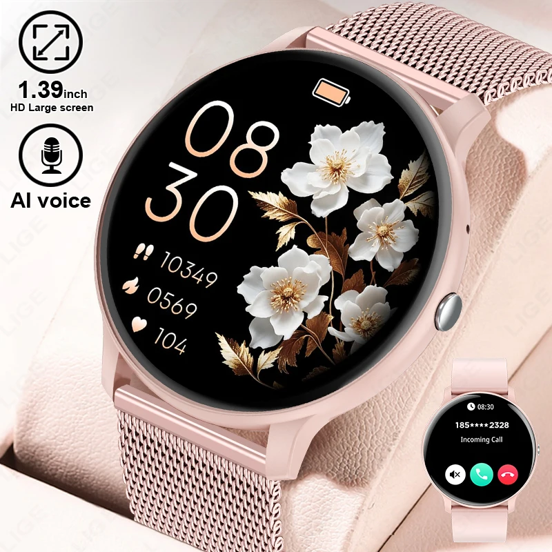 Health Wellness Bracelet - LIGE Bluetooth Call Smart Watch Women