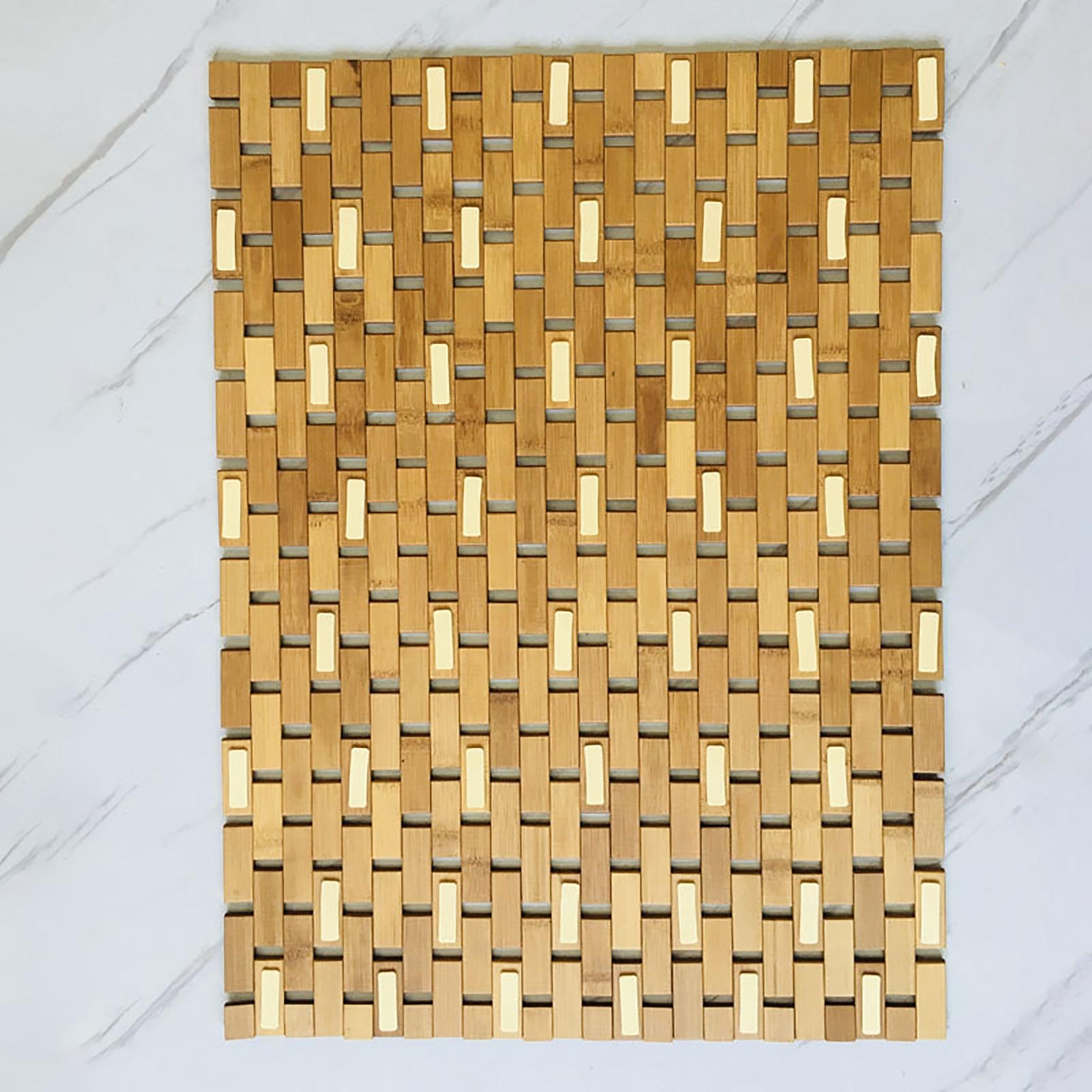 Non Slip Bamboo Wood Bathroom  - Bamboo Bath Mat recension och pris