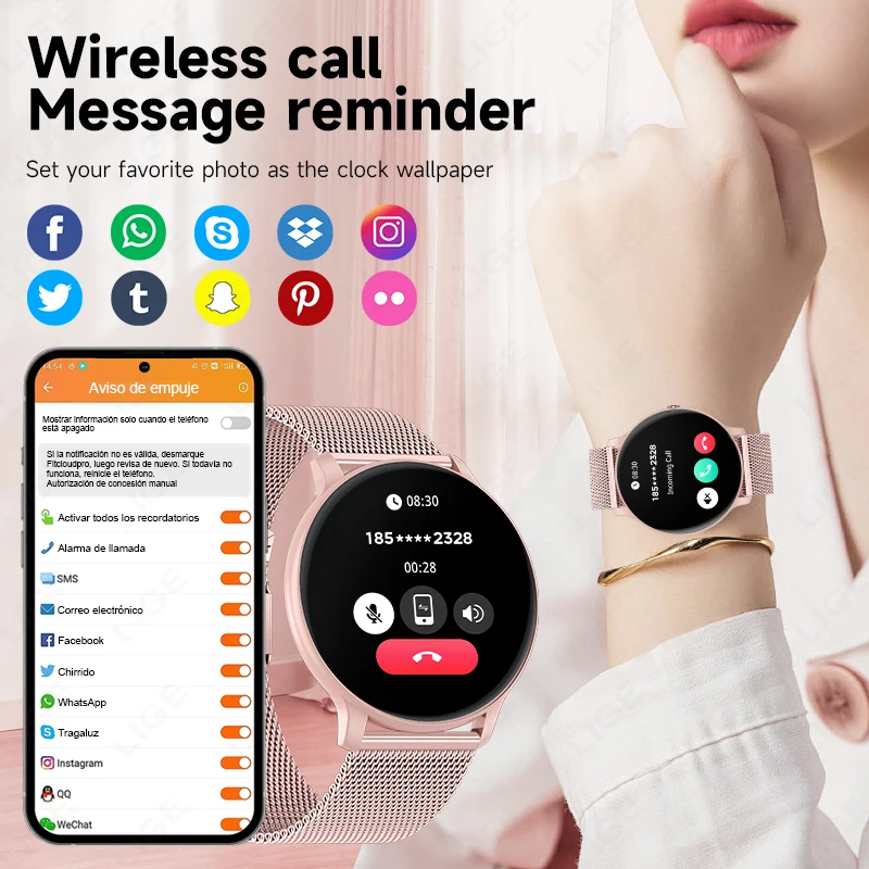 LIGE Bluetooth Call Smart Watc - Health Wellness Bracelet recension och pris