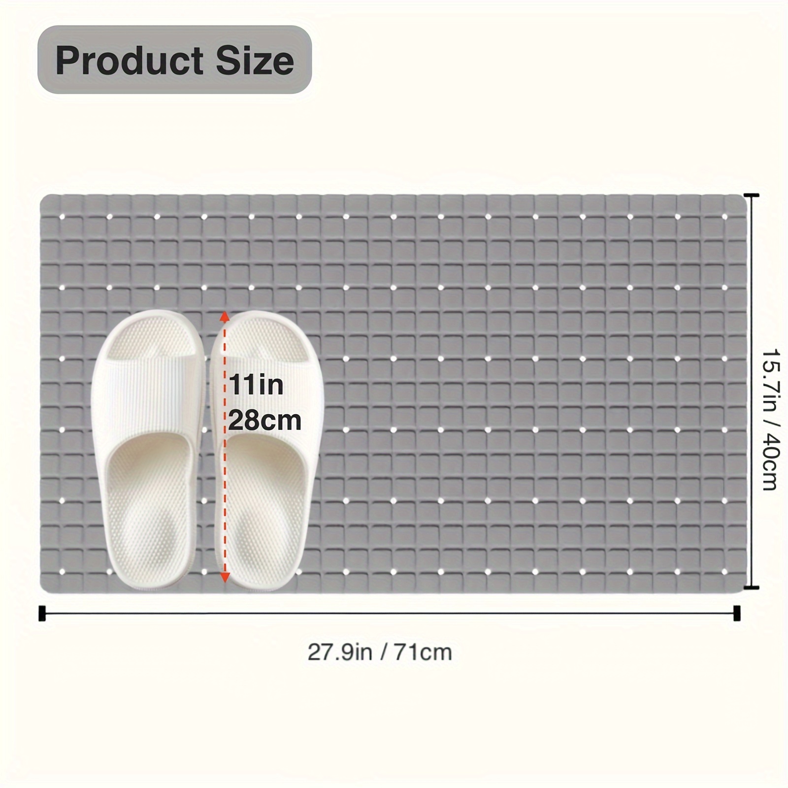 1pc PVC Non-Slip Bath Mat with - Bamboo Bath Mat recension och pris